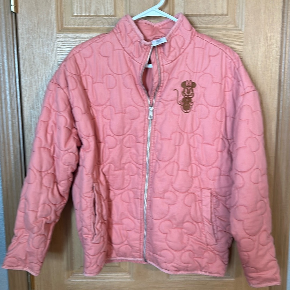 NWOT Disney Minnie Mouse Embroidered Quilted Bomber Jacket